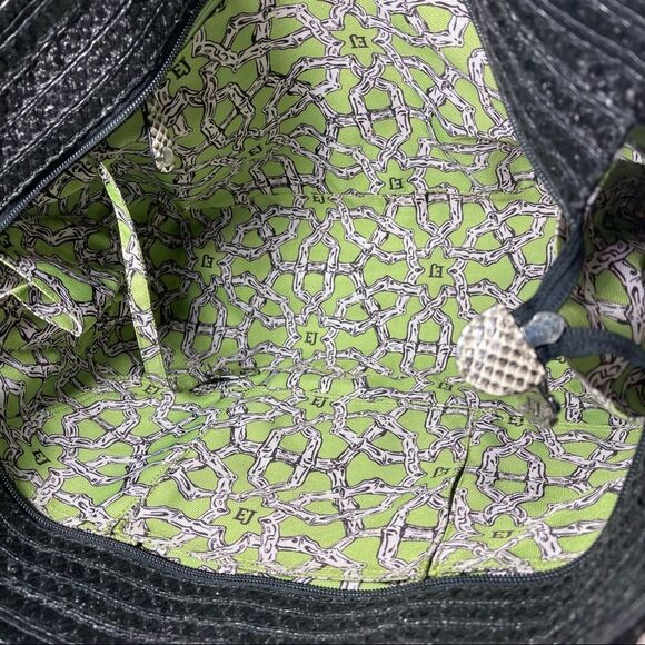 Eric Javits Jav III Squishee Tote Bag, Black/Bone - Picture 11 of 15